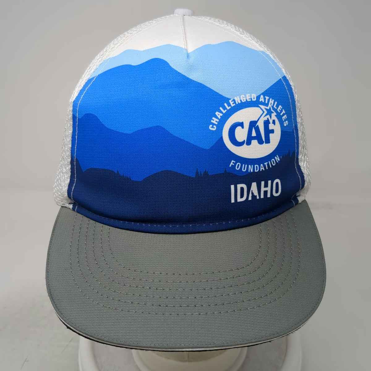 Headsweats Trucker Hat Blue One Size CAF Challenged Athletes Foundation Idaho