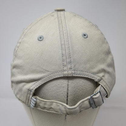 Adidas Baseball Cap Beige One Size Distressed Trefoil Slideback Strapback Hat