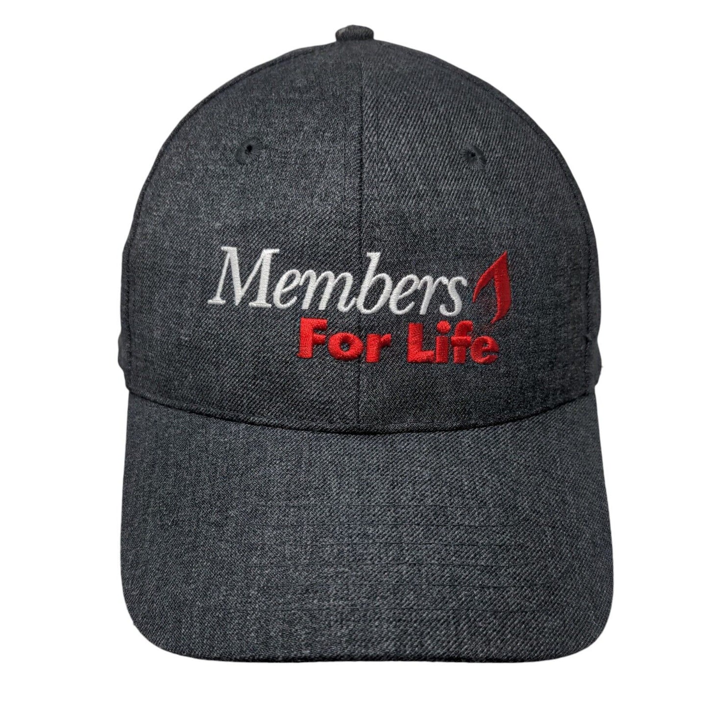 Members For Life Strapback Hat Gray One Size American Red Cross