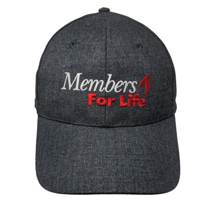 Members For Life Strapback Hat Gray One Size American Red Cross