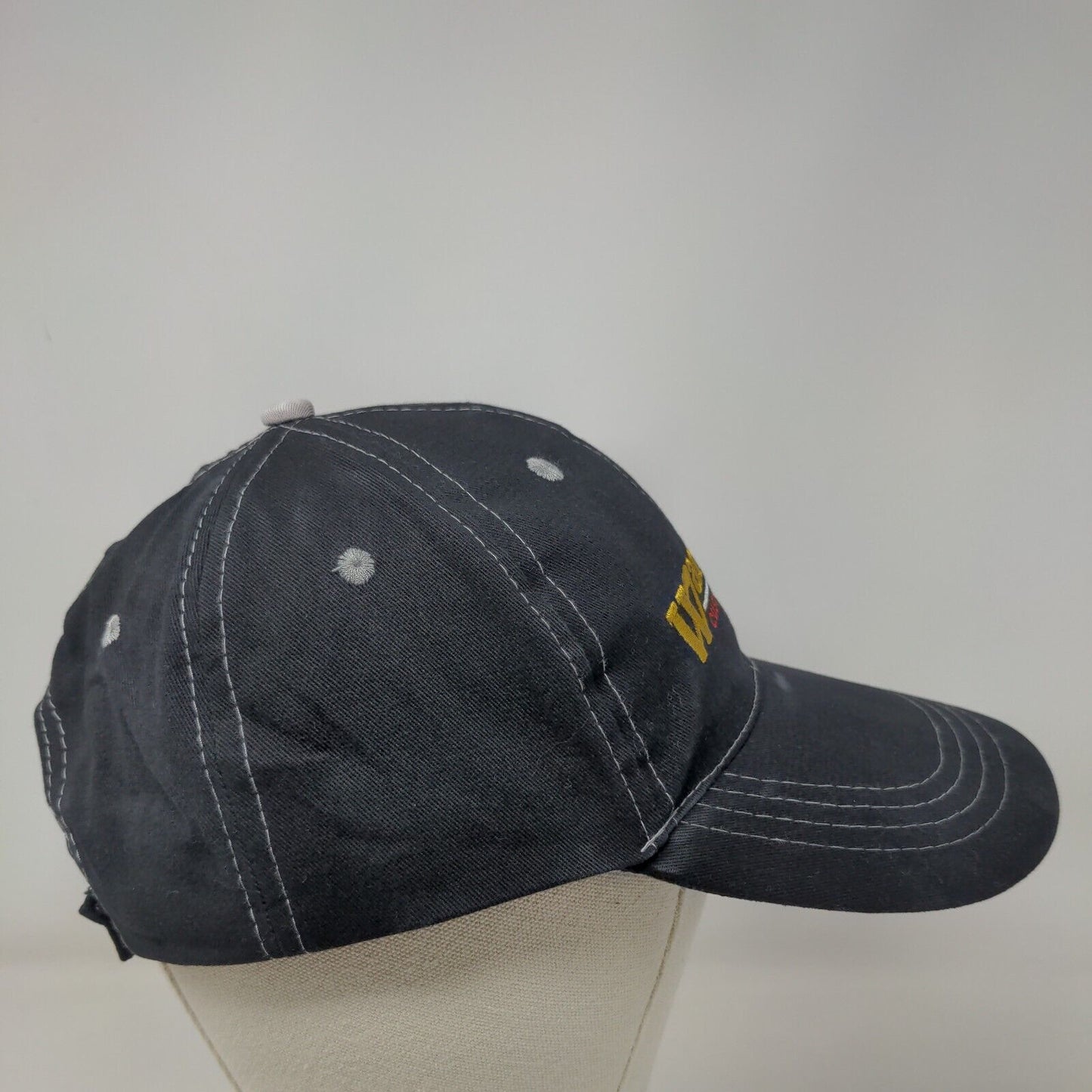 Warrior Custom Golf Strapback Hat Black One Size Adjustable Embroidered
