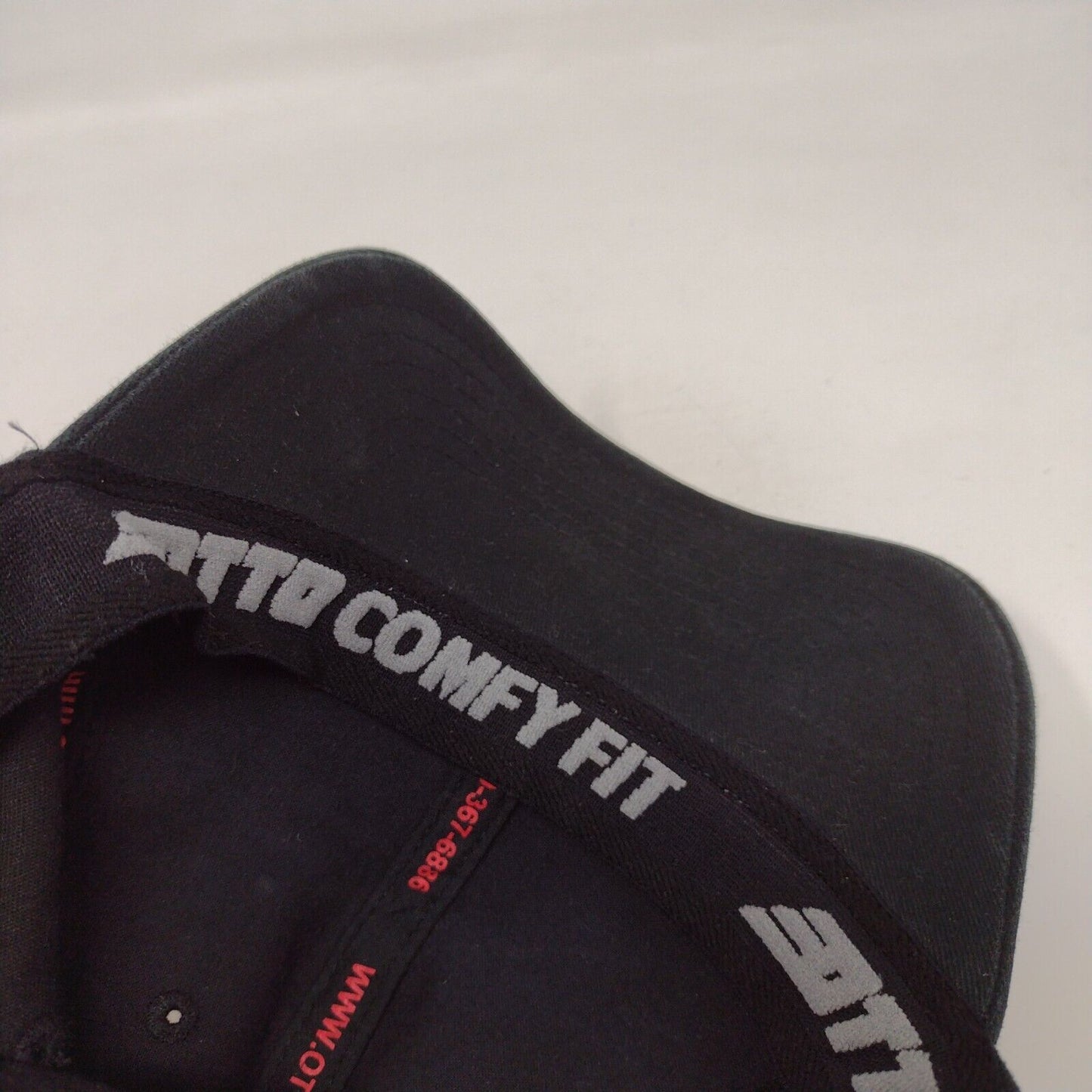 Otto Comfy Fit Strapback Hat Black OSFM Adjustable Stretchable Fabric 6 Panel