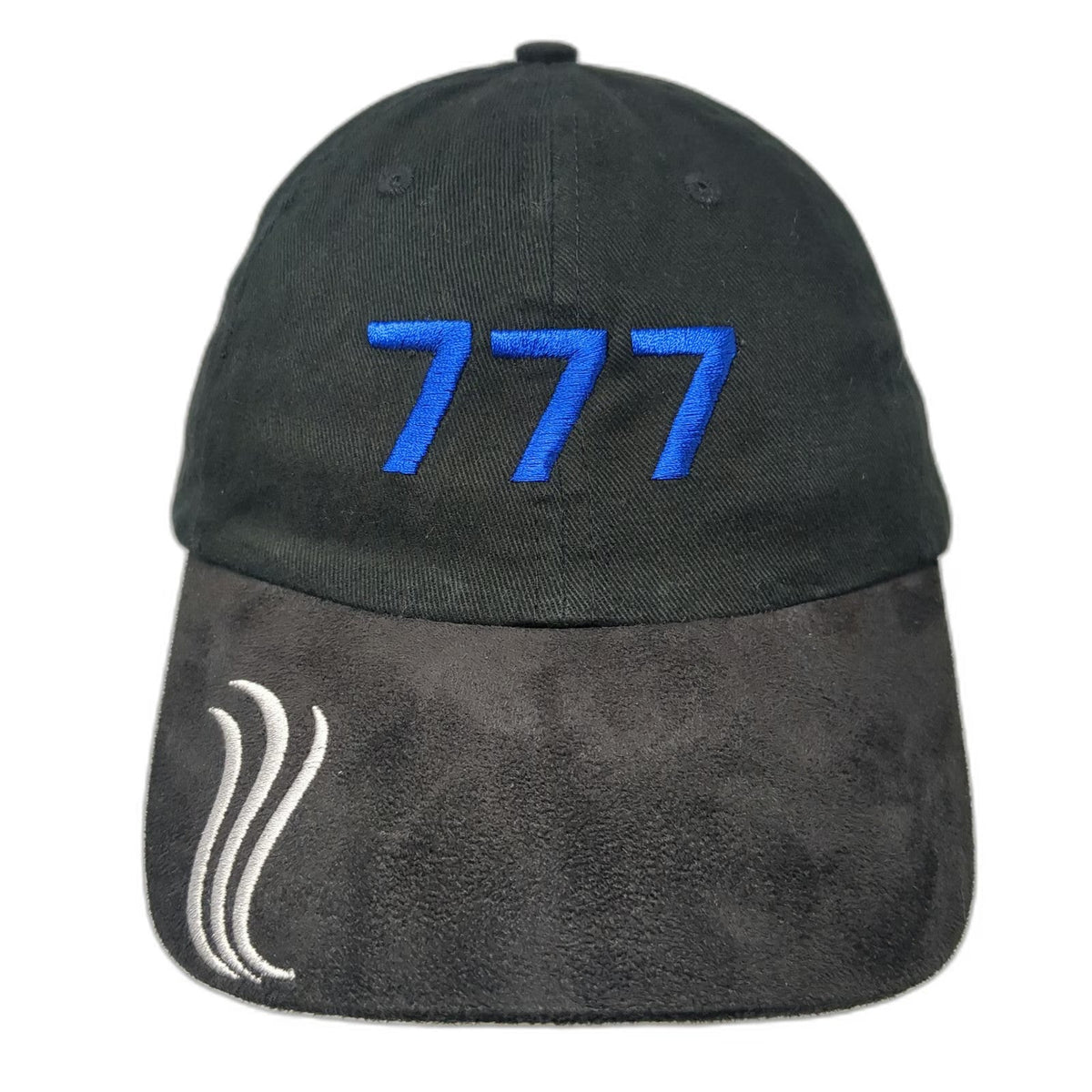 Boeing Baseball Cap Black One Size 777 Suede Brim Slideback Aviation Hat
