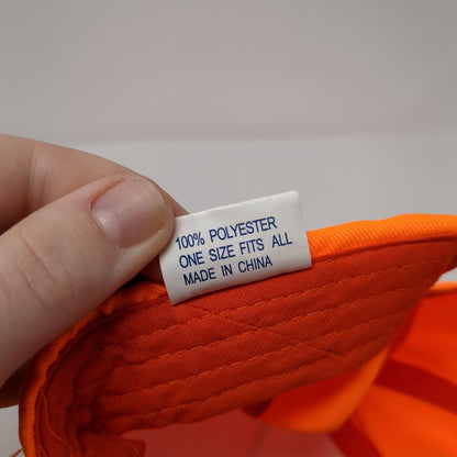 Utah Strapback Hat Orange OSFA Adjustable Graphic Print Vented Holes Polyester