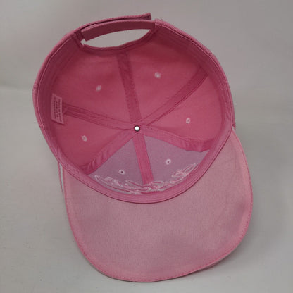 Las Vegas Strapback Hat Pink One Size Embroidered Vent Holes 6 Panel