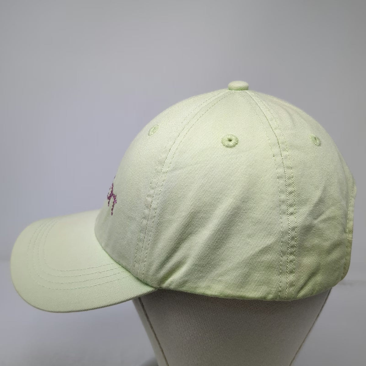 Dirty Girl Couture Newport Baseball Cap Green One Size Rhinestone Slideback Hat