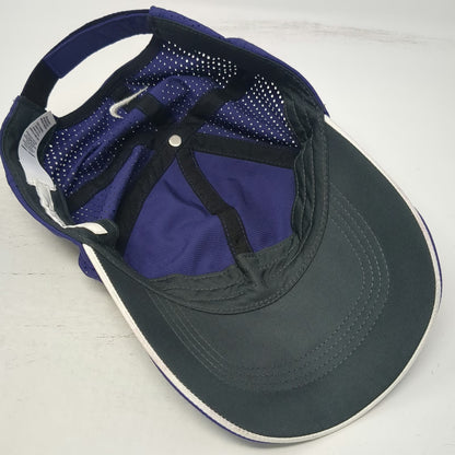 Nike Baseball Cap Blue One Size Swoosh Perforated Mesh Adjustable Golf hat