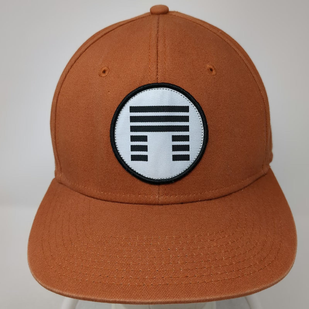 Matuse Snapback Brown Hat One Size Patch Logo Circle Geometric 6 Panel Cap