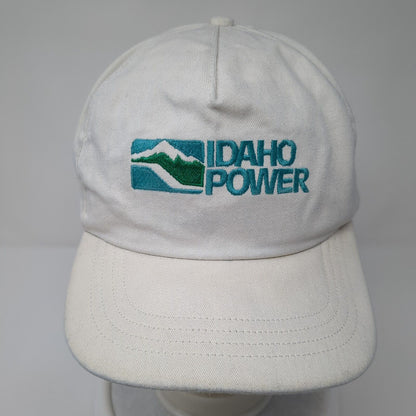 Idaho Power Slideback Hat White One Size Adjustable Embroidered 6 Panel