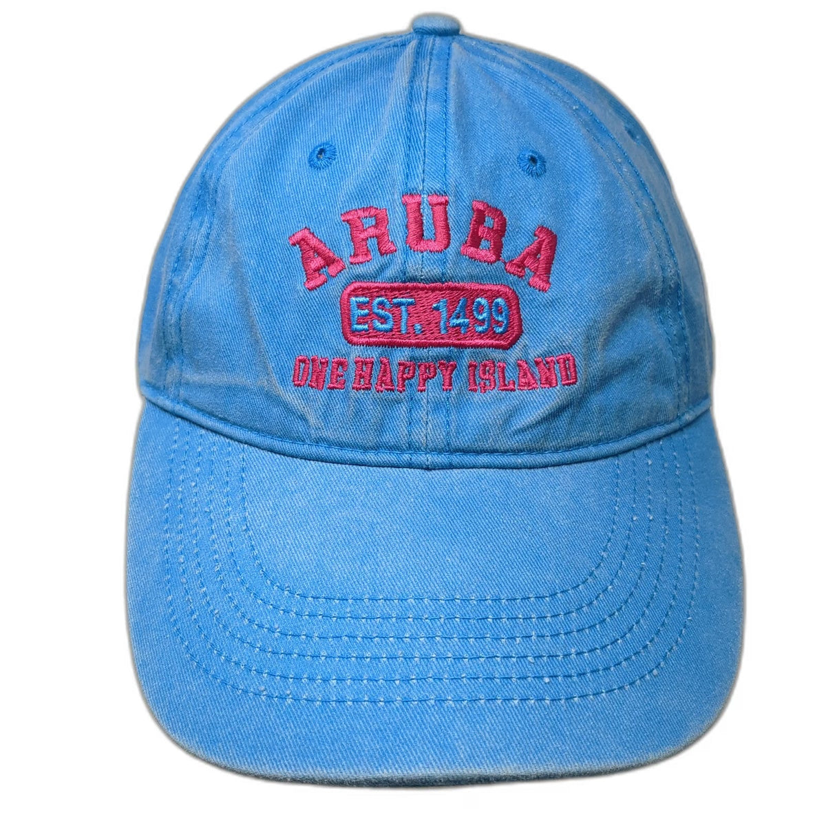 Ben Kaufman Aruba One Happy Island Blue One Size Baseball Cap Cotton Hat