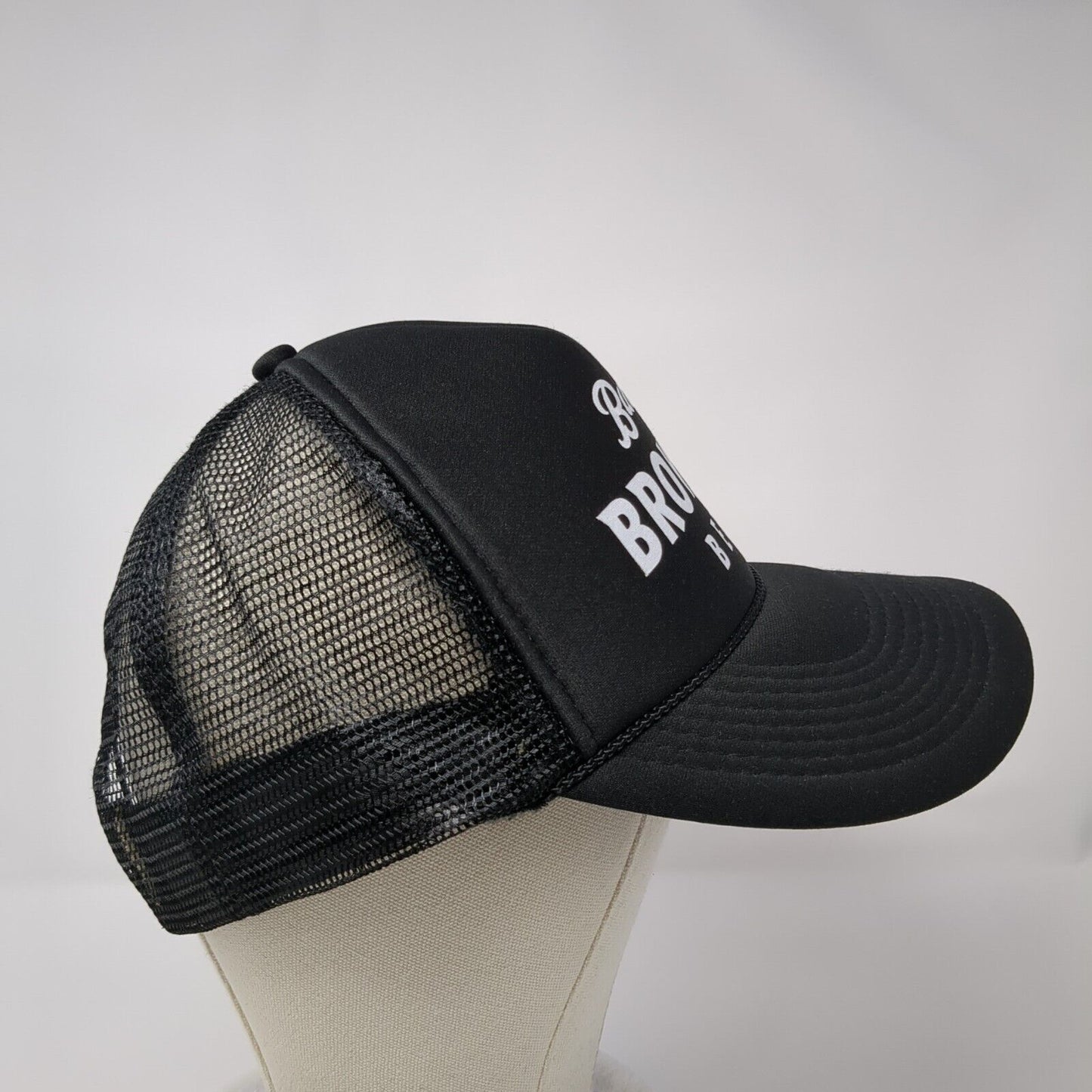 Barley Brown's Beer Snapback Rope Trucker Hat Black One Size Mesh Back