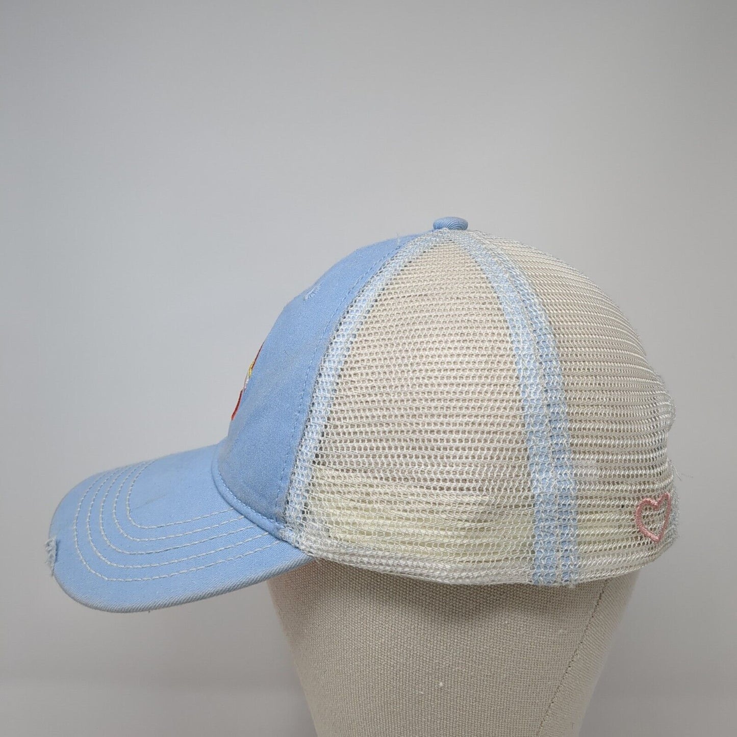 Idaho Slideback Hat Blue One Size Adjustable Distressed Mesh Back Home Free
