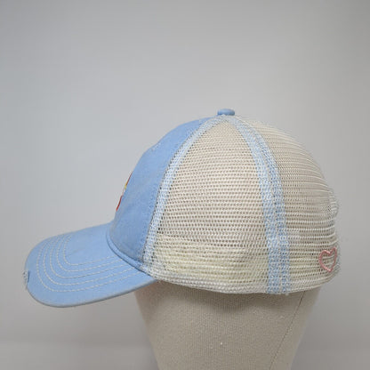 Idaho Slideback Hat Blue One Size Adjustable Distressed Mesh Back Home Free