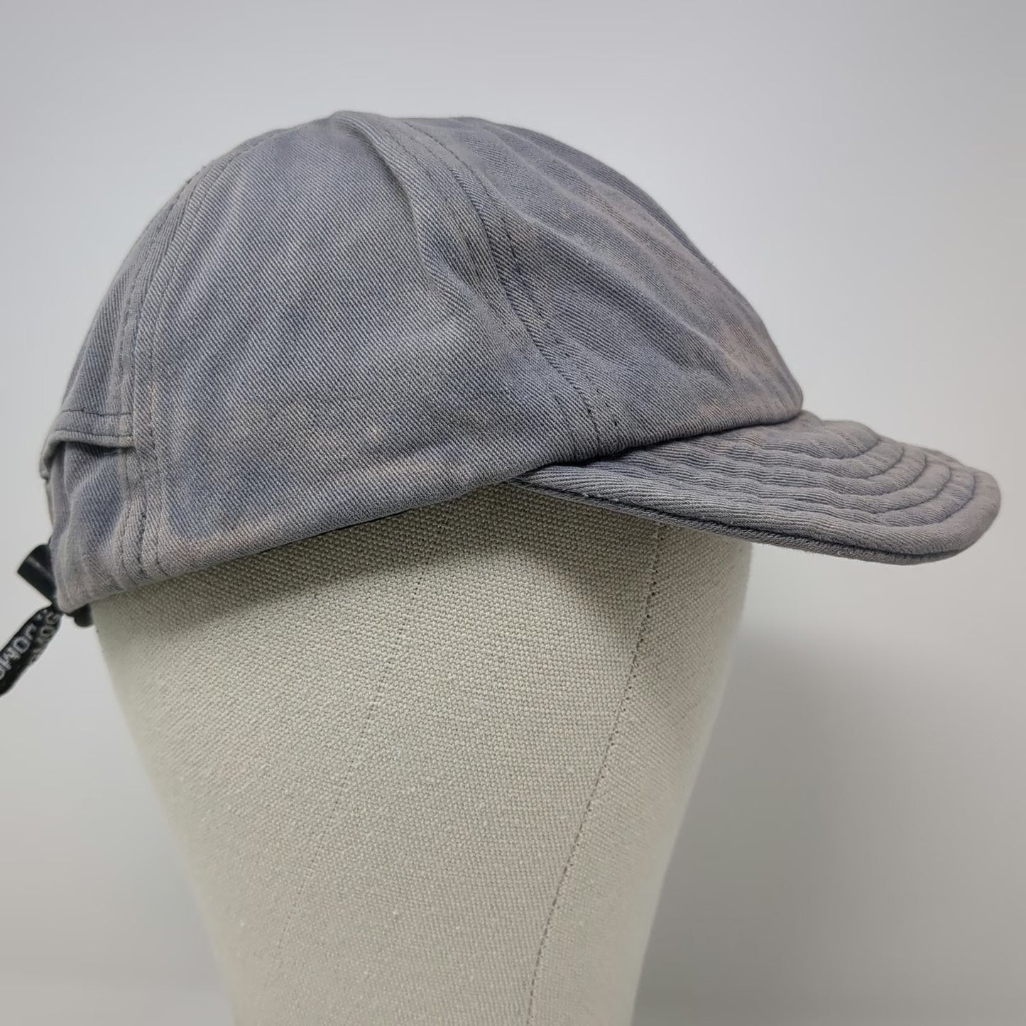Gegeen Domog Baseball Cap Gray One Size Distressed Short Brim Toggle Strap Hat