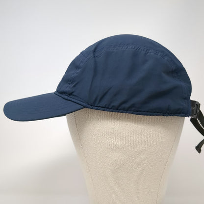ASICS 5 Panel Blue Hat One Size Embroidered Logo Adjustable Strapback Sport