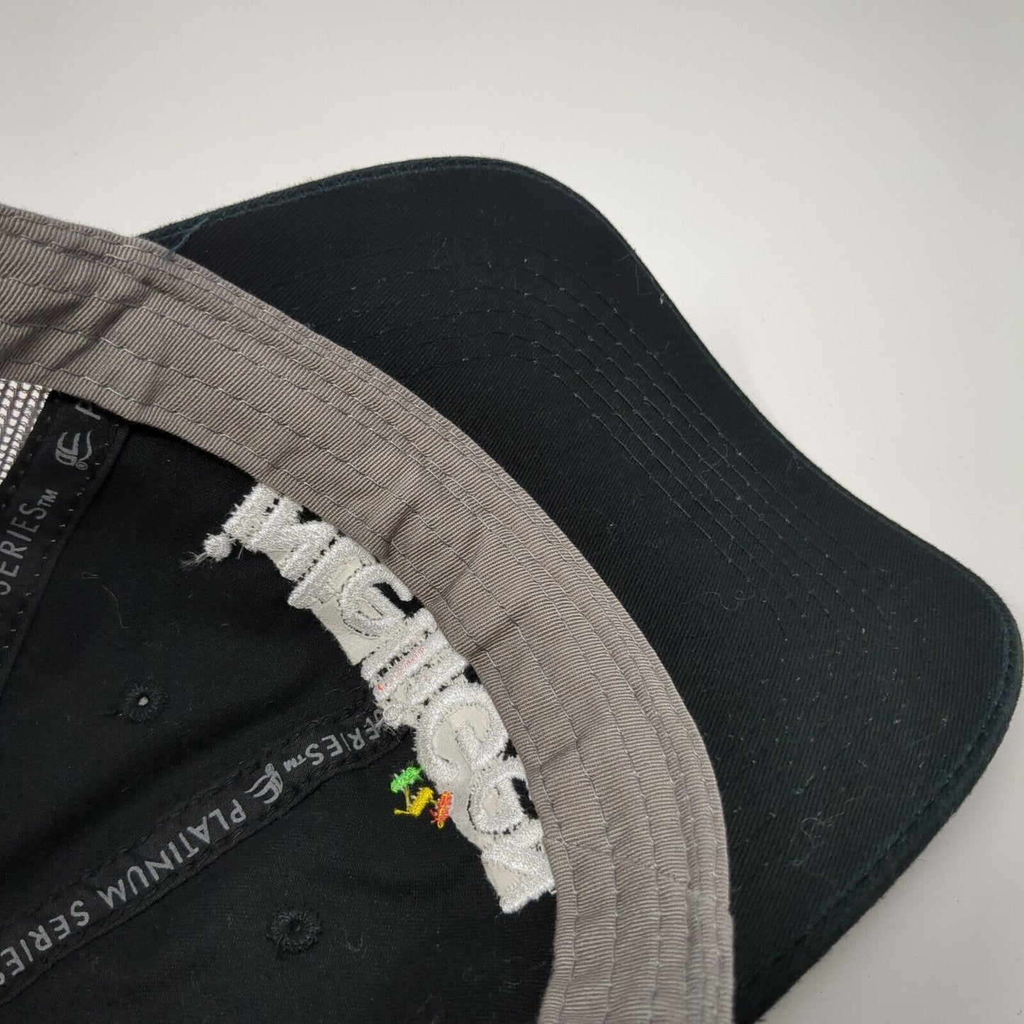 IntelliGen Strapback Trucker Hat Black One Size Adjustable Mesh Back Outdoor Cap