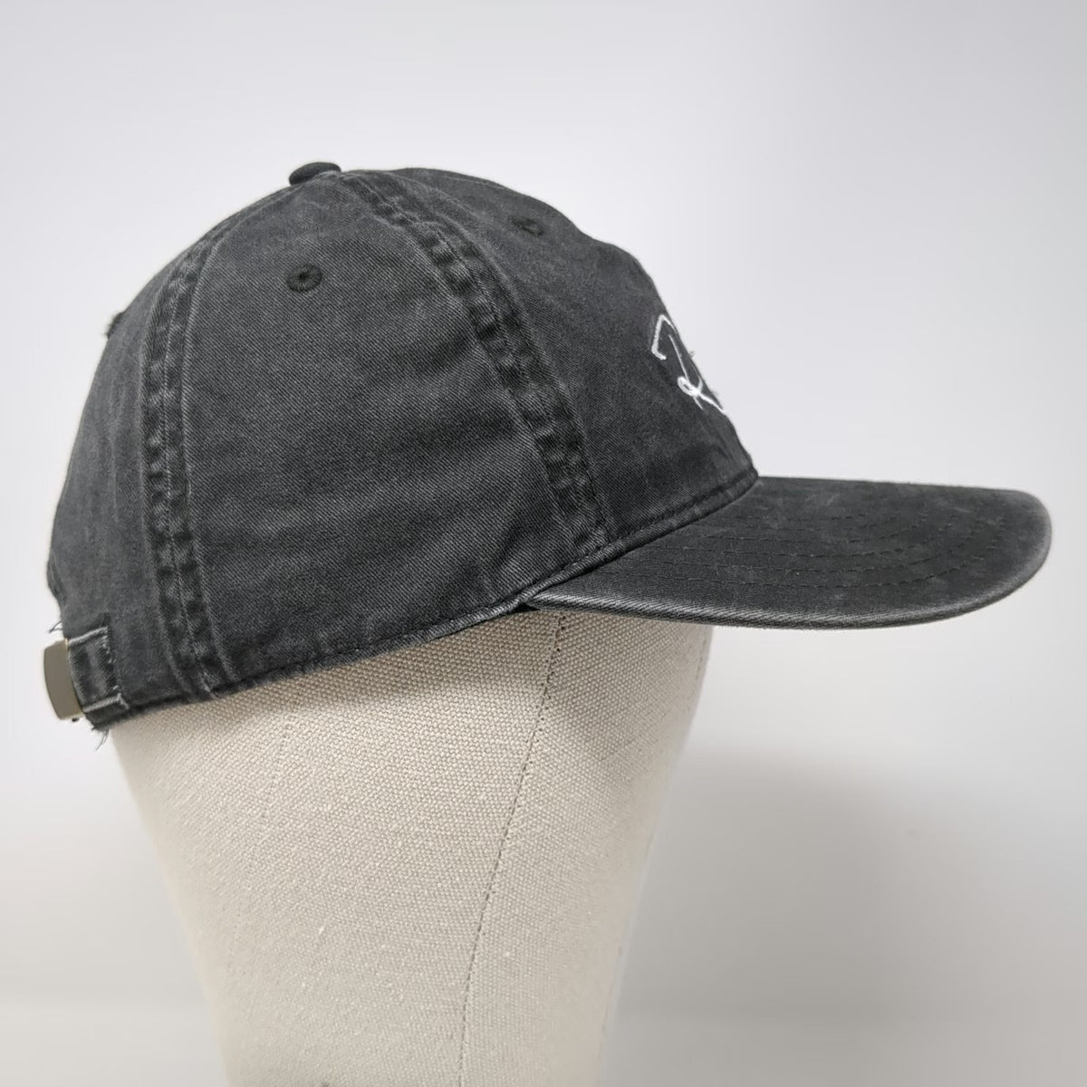 Rails Baseball Cap Gray One Size Script Logo Est 2009 Cotton Slideback Hat
