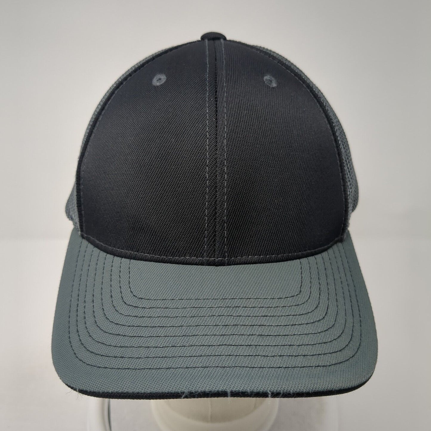 Pacific Headwear Fitted Trucker Hat Gray 7 3/8-8 Lightweight Mesh Back Blank