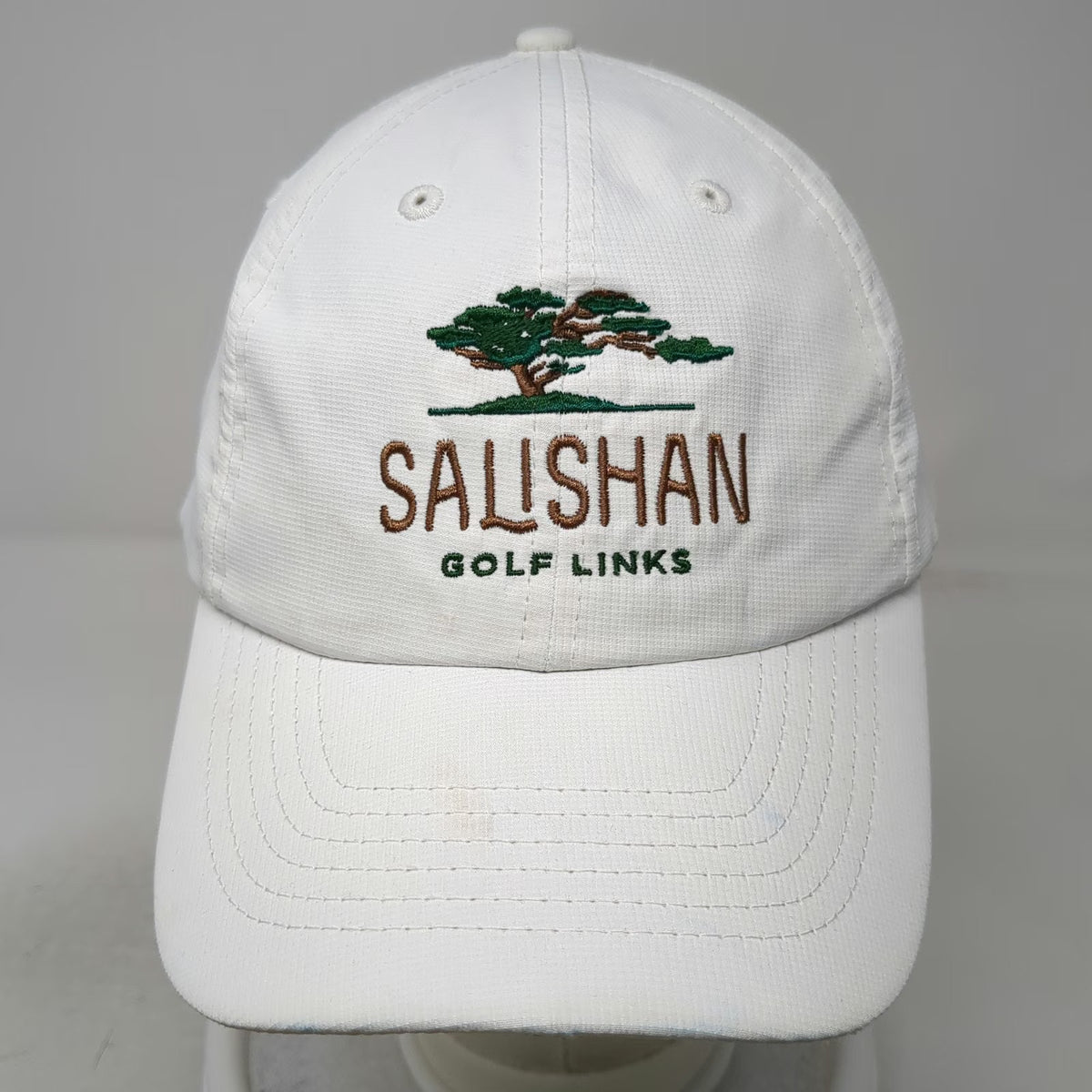 Imperial Baseball Cap White One Size Salishan Golf Links Strapback Hat Golfing