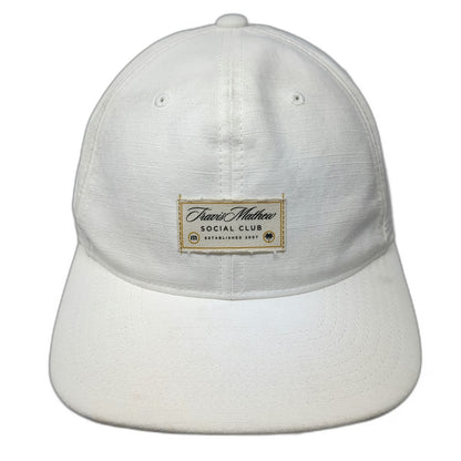 TravisMathew Social Club Hat White Snapback One Size Palm Tree Patch Logo Golf