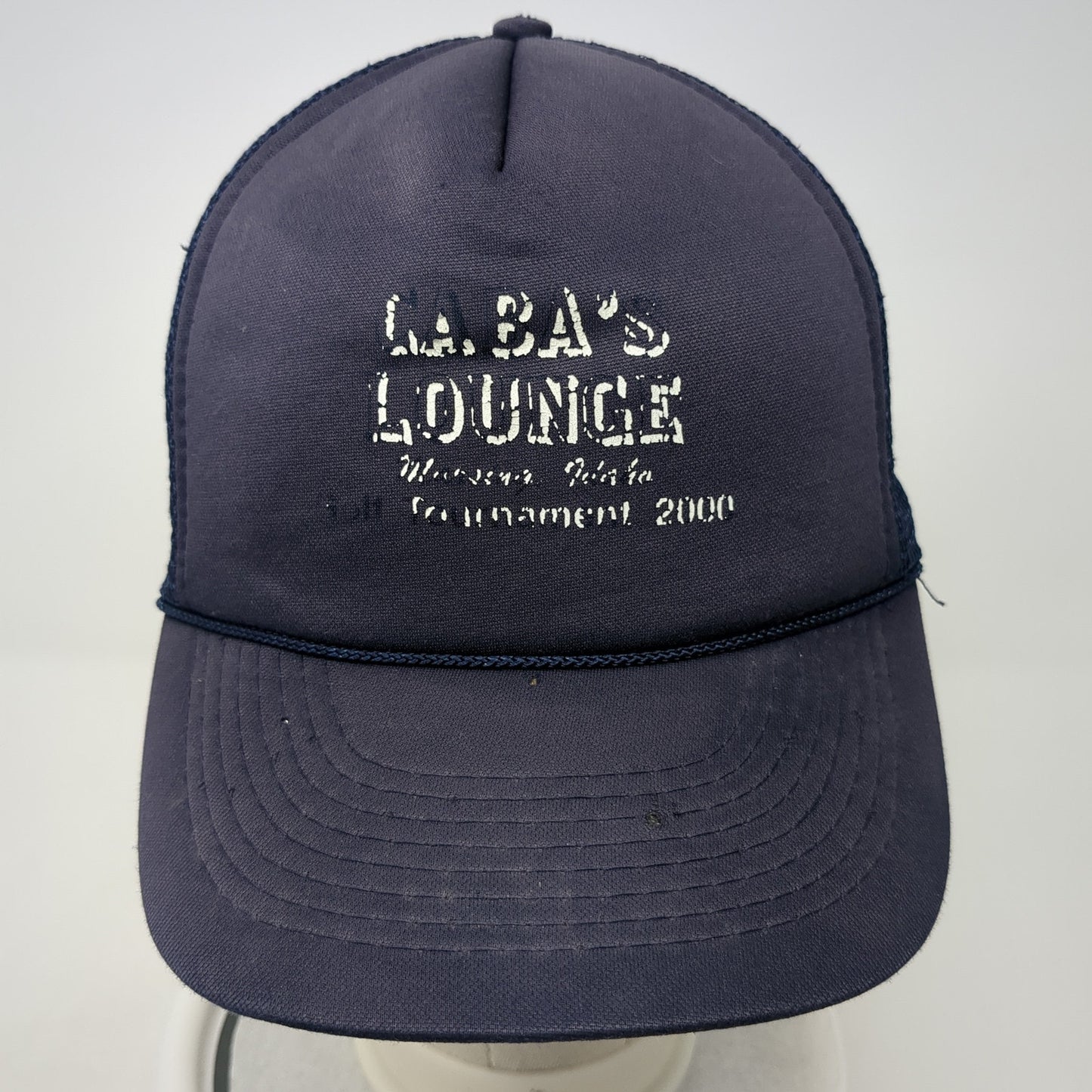 Caba's Lounge Snapback Trucker Hat Blue One Size Mesh Back Adjustable