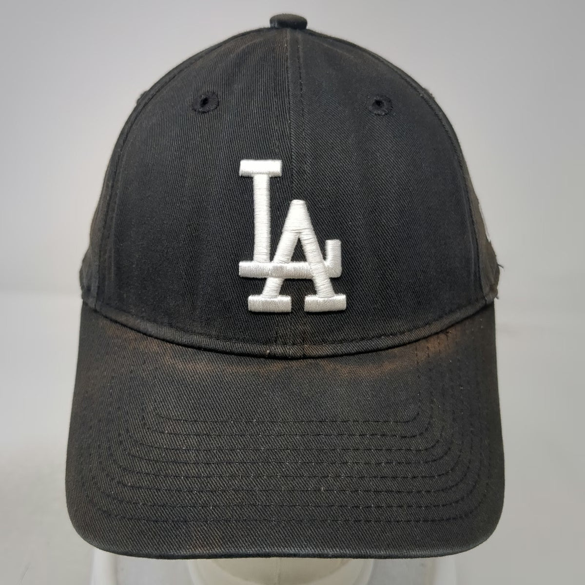 New Era MLB Los Angeles Dodgers Baseball Cap Black One Size Slideback 9FORTY Hat