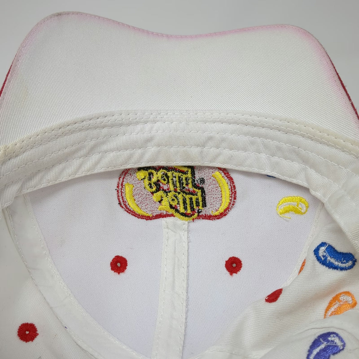 Town Talk Jelly Belly Baseball Cap White One Size Jelly Bean Embroidered Hat