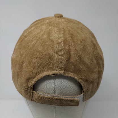 BP. Strapback Hat Tan OSFA Adjustable Solid Blank Vent Holes Suede