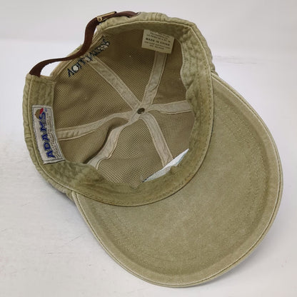 Adams Baseball Cap Beige One Size NH Audubon Volunteer Loon Bird Strapback Hat