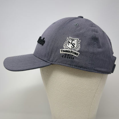 TaylorMade Baseball Cap Gray Black One Size TimberStone Golf Course Curved Hat