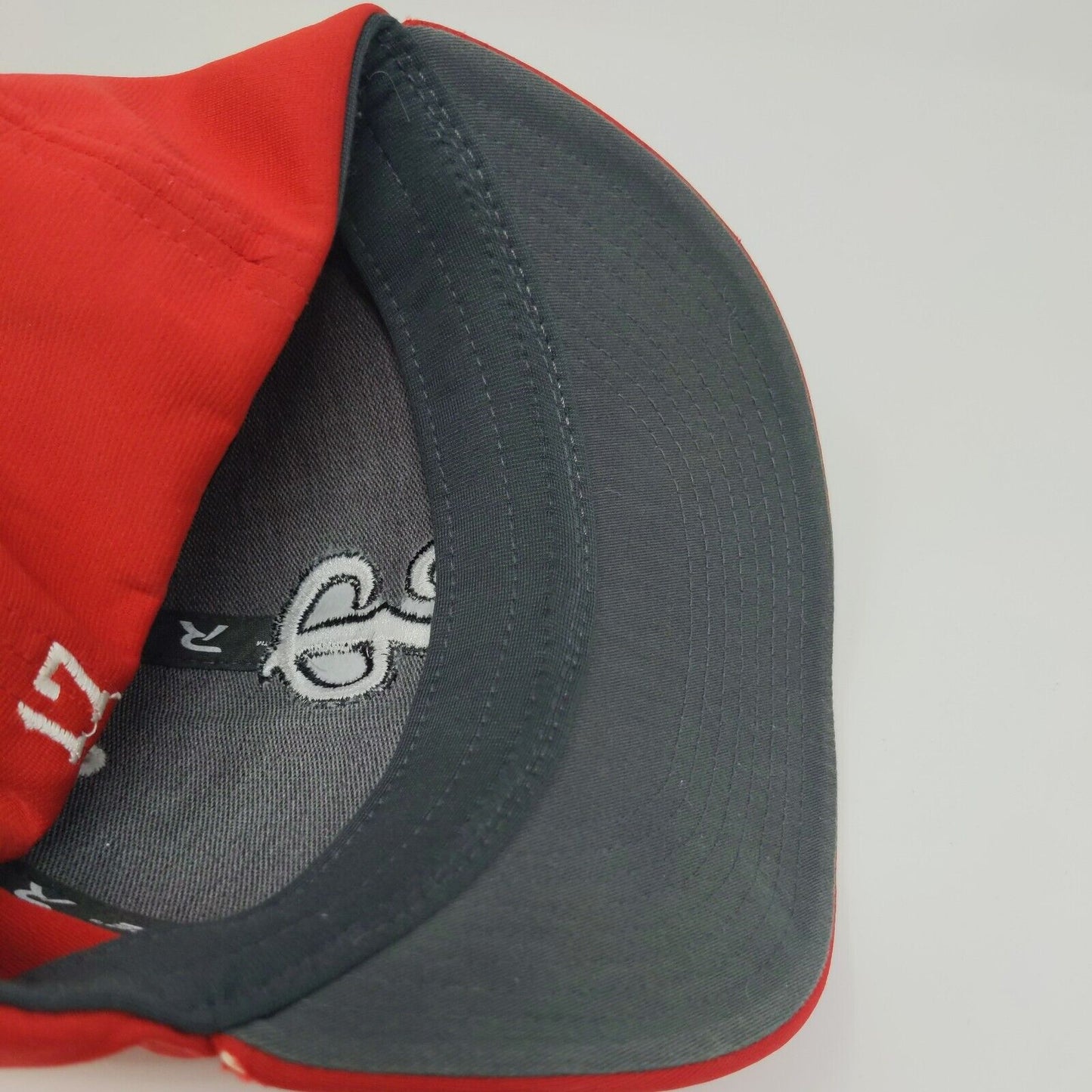 Richardson Fitted Hat Red Embroidered P Logo Size XS-SM Polyester Blend