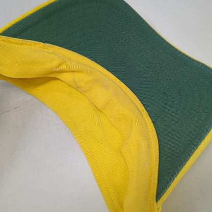 Nike Visor Yellow Swoosh Strapback Golf Athletic Sun Sport Hat Vintage