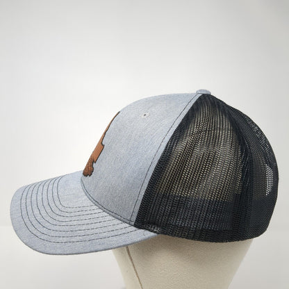 Idaho Roots Snapback Trucker Hat Gray One Size Mesh Back Adjustable