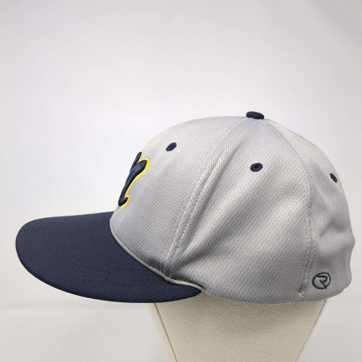Letter M Fitted Hat Gray L/XL Embroidered Vented Holes 6 Panel Dryve Richardson