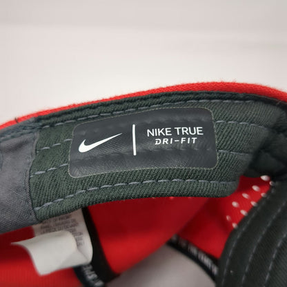 Nike Baseball Cap Red M Dri-Fit Storm Logo D Embroidered Flat Bill Hat