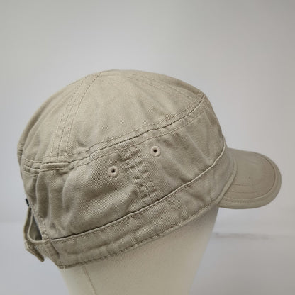 Ouray Army Cap Beige One Size Kodiak Alaska Strapback Cotton Hat Shield 59
