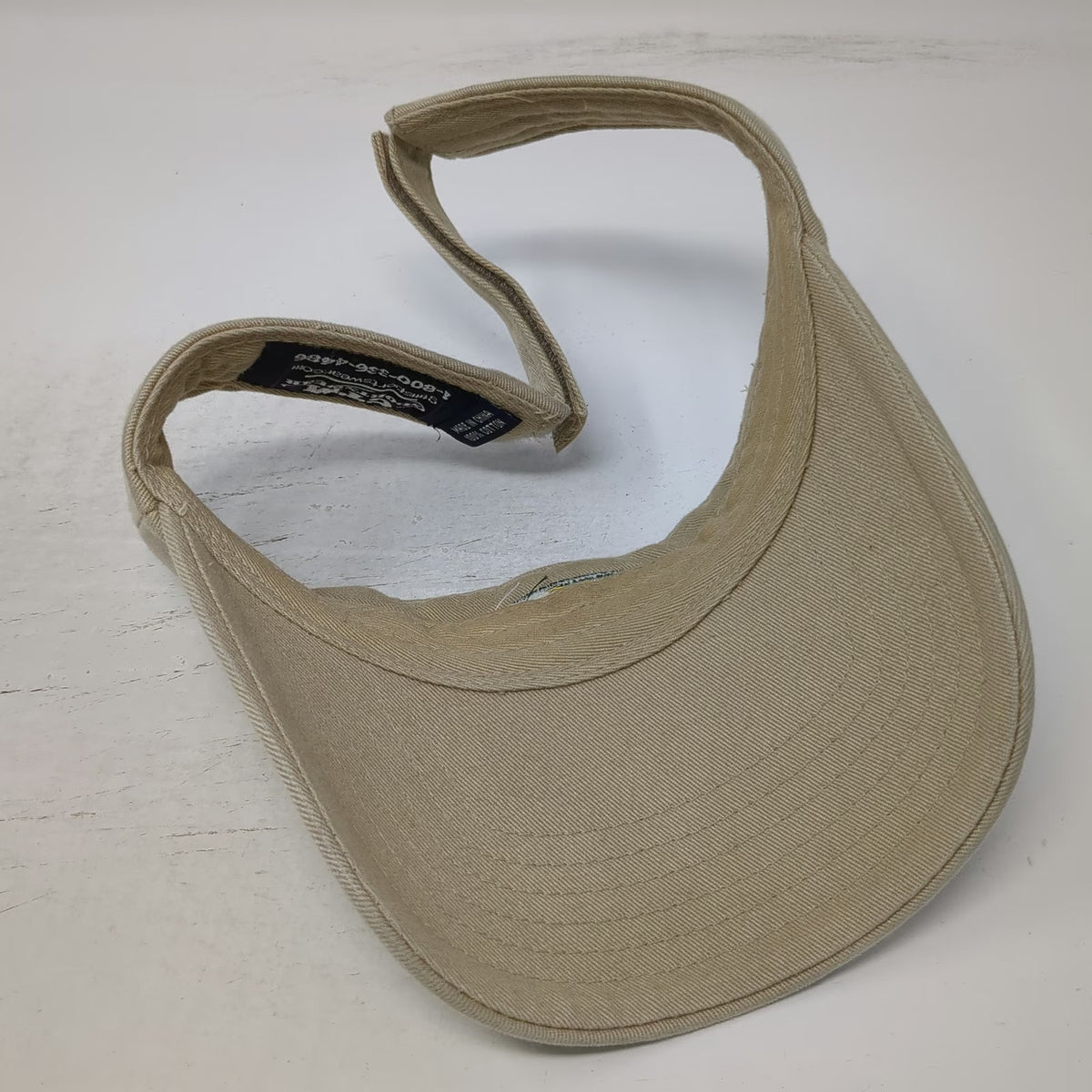GTM Sportswear Visor Beige One Size Lions Logo Embroidered Strapback Cotton Hat
