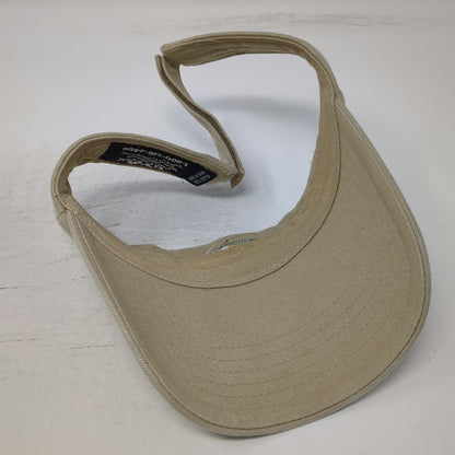 GTM Sportswear Visor Beige One Size Lions Logo Embroidered Strapback Cotton Hat