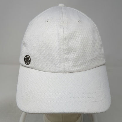 Gaiam Baseball Cap White One Size Mesh Texture Slideback Athletic Yoga Sport Hat