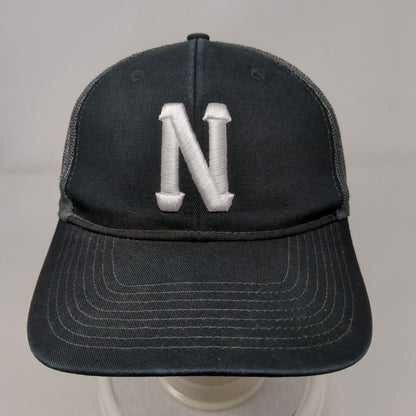 Letter N Snapback Mesh Back Trucker Hat Black OSFA Port Authority