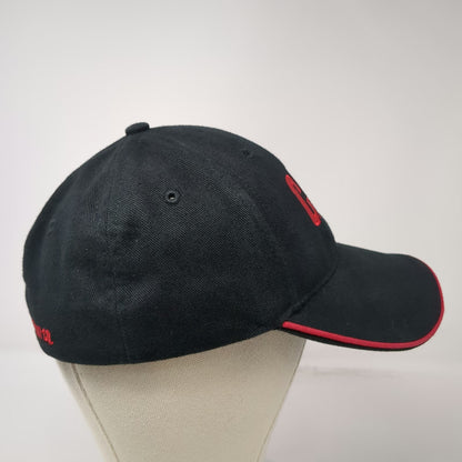 Caterpillar Baseball Cap Black M Red Contrast Piping Stretch Fit Embroidery Hat