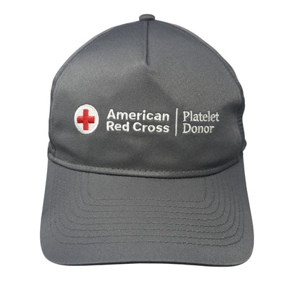 American Red Cross Baseball Cap Gray One Size Adjustable Embroidered 6 Panel