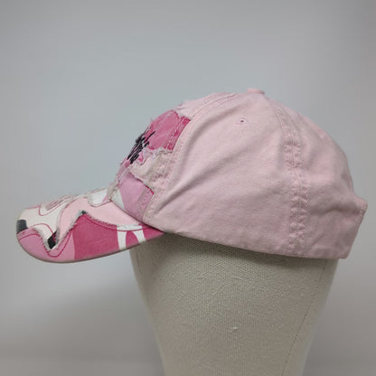 Headgear Pink Jackson Hole Camo Frayed Embroidered Baseball Cap One Size Hat