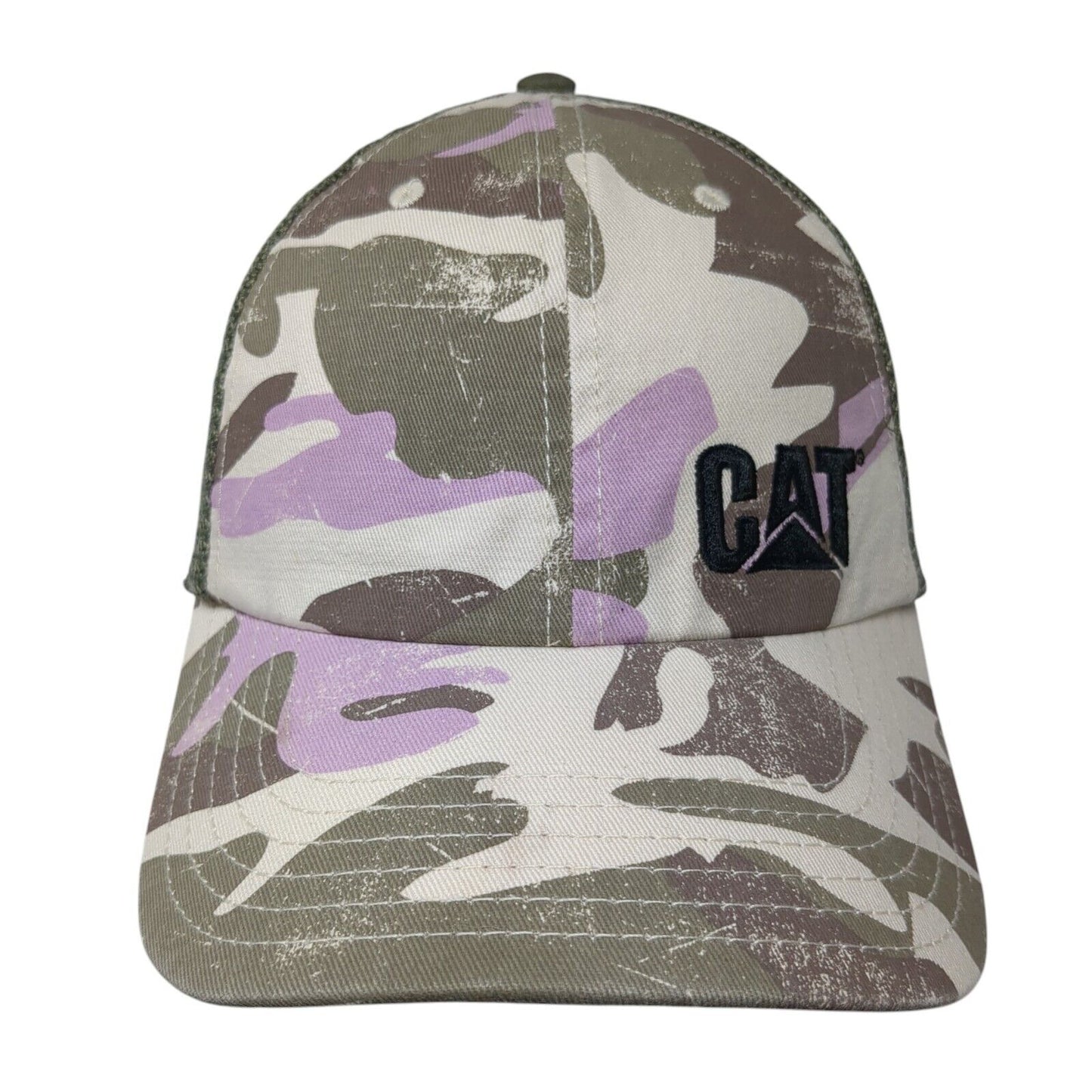 CAT Snapback Trucker Hat Camouflage One Size Adjustable Embroidered Mesh Back