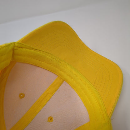 Unbranded Strapback Hat Yellow One Size Adjustable Solid 6 Panel Blank