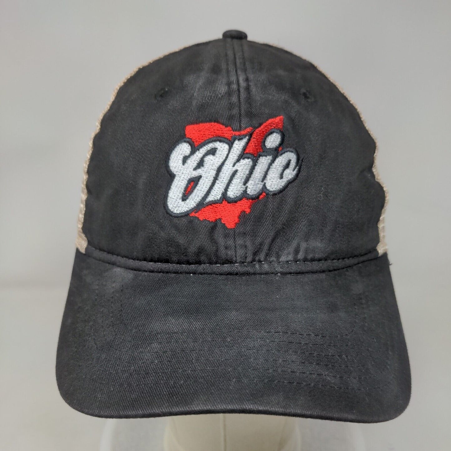 Ohio Snapback Mesh Back Trucker Hat Black OSFM Colorblock Outdoor Cap