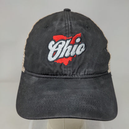 Ohio Snapback Mesh Back Trucker Hat Black OSFM Colorblock Outdoor Cap