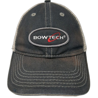 BowTech Baseball Cap Black One Size Mesh Patch Strapback Contrast Stitch Hat