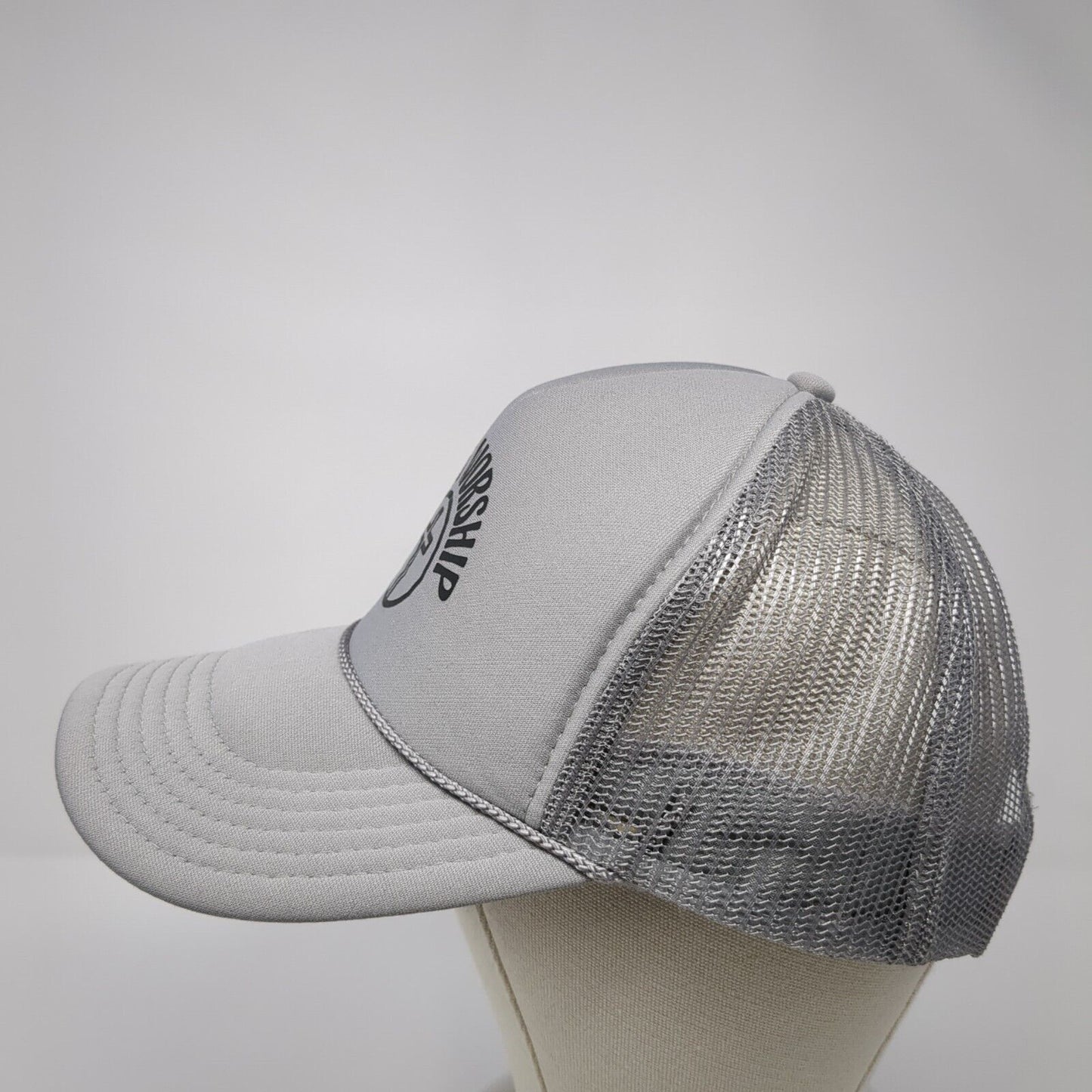 Let Us Worship Snapback Rope Trucker Hat Gray One Size Mesh Back Otto
