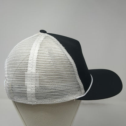 Imperial Trucker Hat Black One Size AJGA White Mesh Rope Snapback Golf